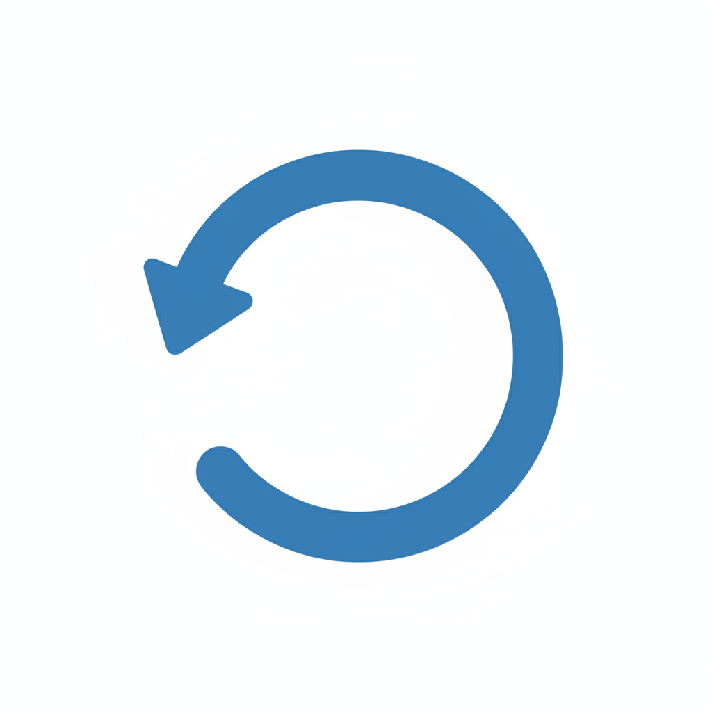 return icon blue